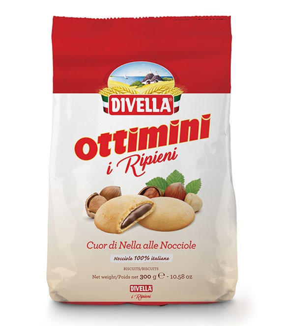 Divella Biscotti Ottimini Ripieni Nocciola 300 g