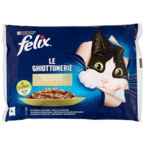 Felix Le Ghiottonerie Salmone e Zucchine Multipack 4 x 85 g