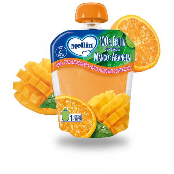 Mellin Pouch 100% Arancia/Mango 90 g